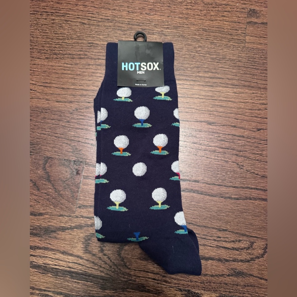 Hot Sox Men's Golf Ball Pattern Socks - Navy